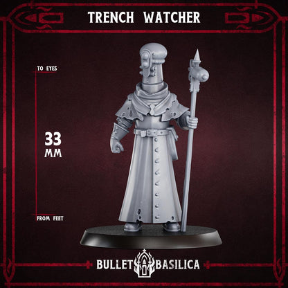 Crimson Hussars - Trench Watcher- compatible with Trench Crusade - Grimdark Miniatures - 32mm Wargaming - Tabletop Miniature