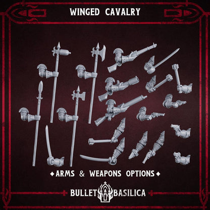 Crimson Hussars - Winged Cavalry - 3D printed Grimdark Miniature