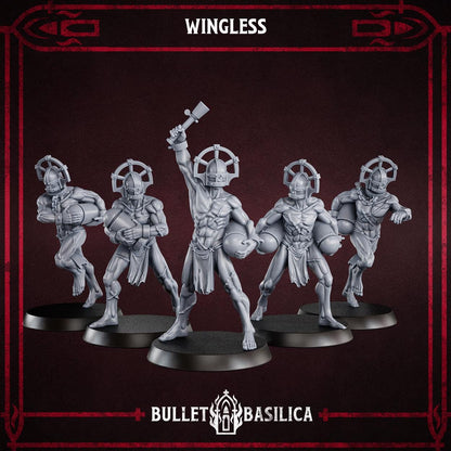 Crimson Hussars - Wingless - 5x Grimdark Miniatures - 32mm Wargaming - Tabletop Miniature