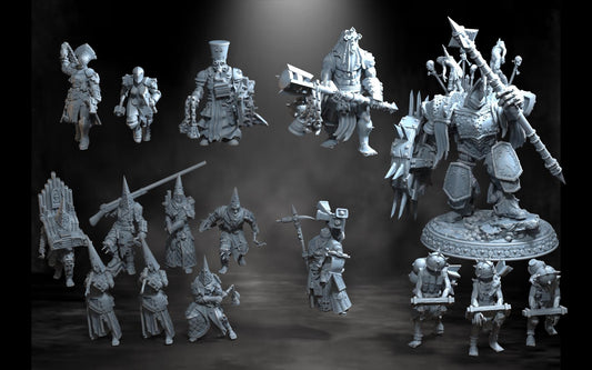 Pilgrims, 2nd march -  16x Grimdark Miniatures - 32mm Resin Wargaming - Trench Warfare - Tabletop Proxy Set