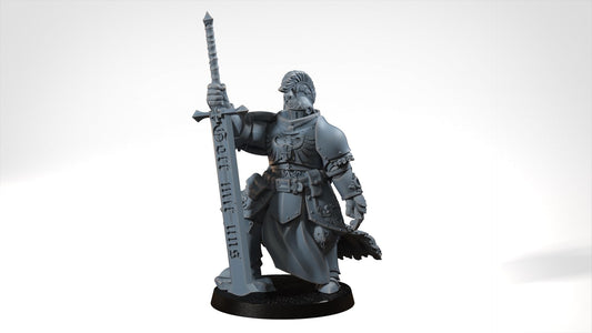 Heavy Lieutenant Soldier - 3D printed Grimdark Miniature