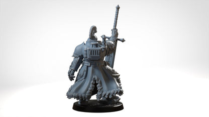 Trench Warfare Heavy Lieutenant Soldier - 3D printed Grimdark Miniature