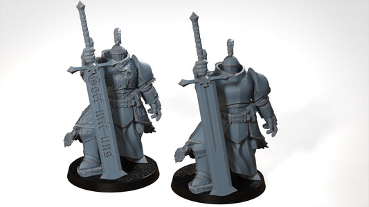 Trench Warfare Heavy Lieutenant Soldier - 3D printed figurine - Wargaming miniature - Grimdark model