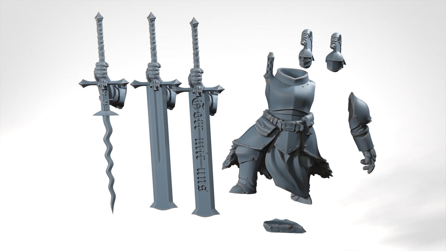 Trench Warfare Heavy Lieutenant Soldier - 3D printed Grimdark Miniature