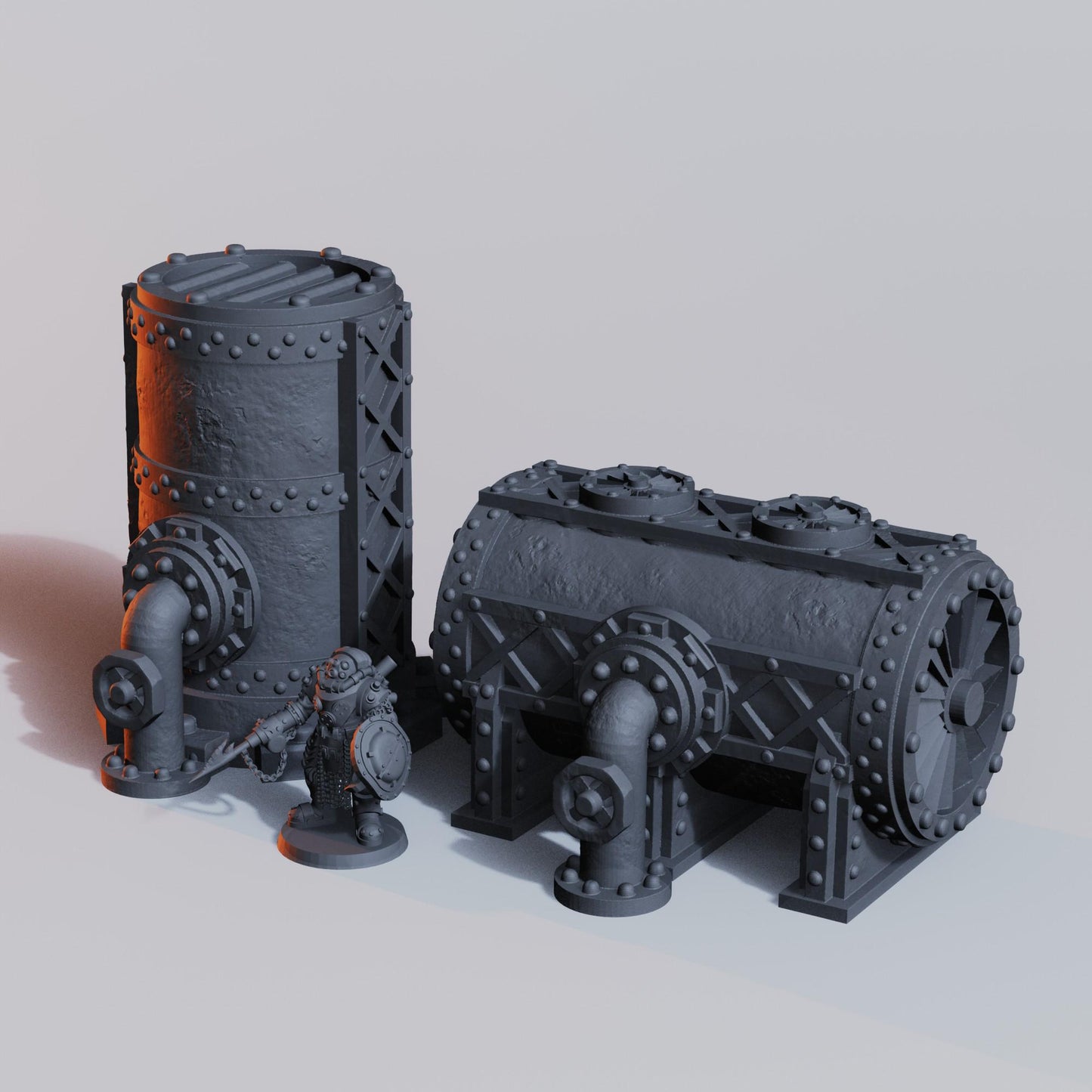 Trench Gas Oil Canister Terrain 32mm  Playable Interior -  Grimdark Trench Scenery  Tabletop Wargaming Centerpiece