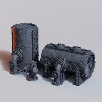 Trench Gas Oil Canister Terrain 32mm  Playable Interior -  Grimdark Trench Scenery  Tabletop Wargaming Centerpiece