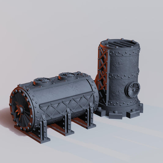 Trench Gas Oil Canister Terrain 32mm  Playable Interior -  Grimdark Trench Scenery  Tabletop Wargaming Centerpiece