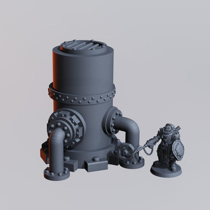 Trench Gas Oil Canister Terrain 32mm  Playable Interior -  Grimdark Trench Scenery  Tabletop Wargaming Centerpiece