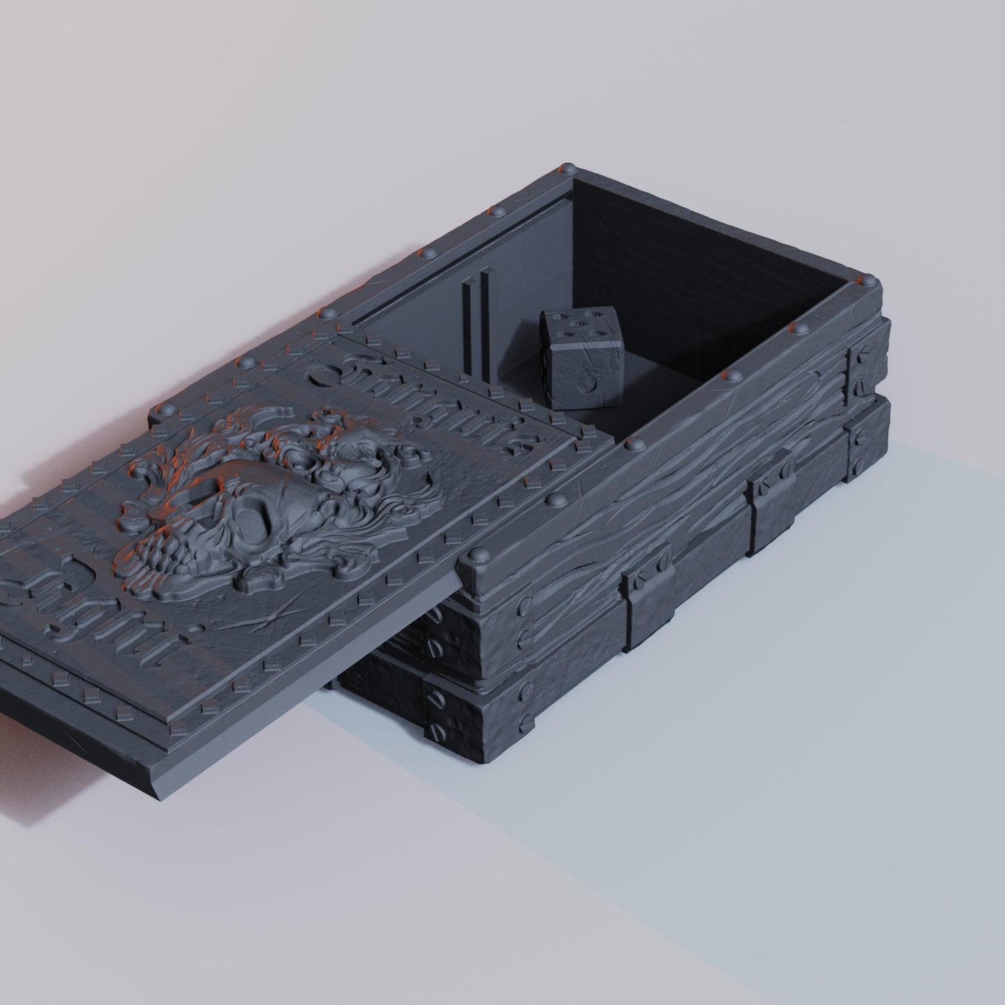 Trench Style Dice Box  -  Grimdark Trench Scenery  Tabletop Wargaming Centerpiece