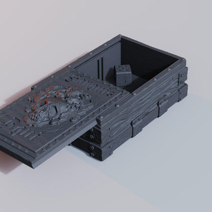 Trench Style Dice Box  -  Grimdark Trench Scenery  Tabletop Wargaming Centerpiece