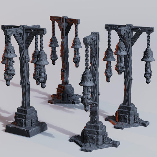 Trench Terrain Copse pole Kit -  Grimdark Trench Scenery  Tabletop Wargaming Centerpiece