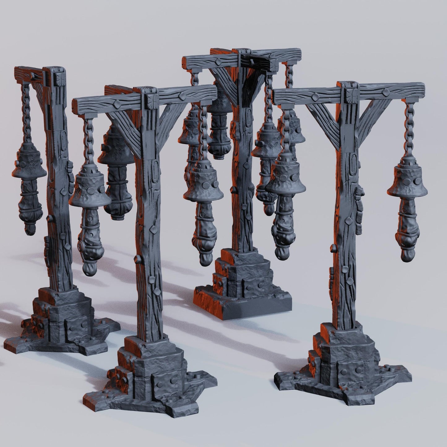 Trench Terrain Copse pole Kit -  Grimdark Trench Scenery  Tabletop Wargaming Centerpiece