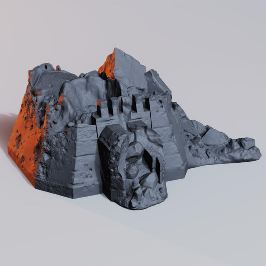 Trench Terrain Bunker Ruin -  Grimdark Trench Scenery  Tabletop Wargaming Centerpiece