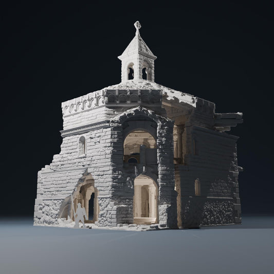 Temple ruins - Baptistery  28mm 32mm Wargaming Scenery  Trench Terrain  Tabletop Diorama - Wargame peace