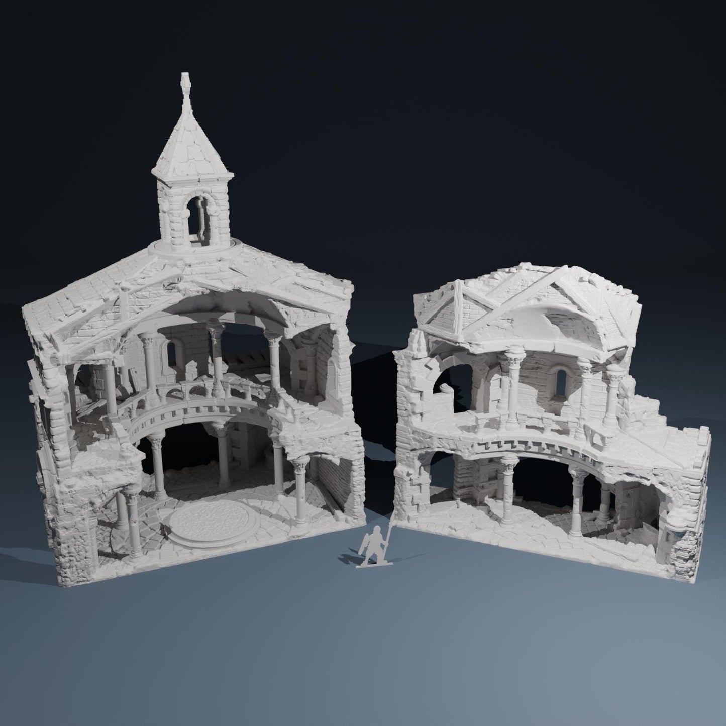 Temple ruins - Baptistery  28mm 32mm Wargaming Scenery  Trench Terrain  Tabletop Diorama - Wargame peace