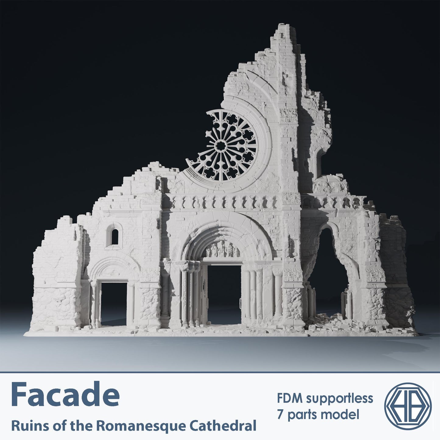 Temple ruins - Gate of the Church  28mm 32mm Wargaming Scenery  Tabletop Terrain - Diorama - Wargame peace