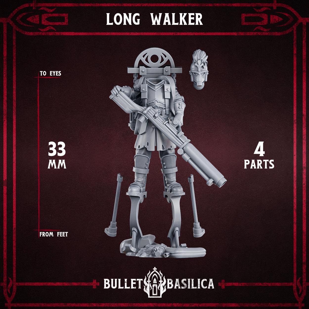 Crimson Hussars - Long Walker - compatible with Trench Crusade - Grimdark Miniatures - 32mm Wargaming - Tabletop Miniature