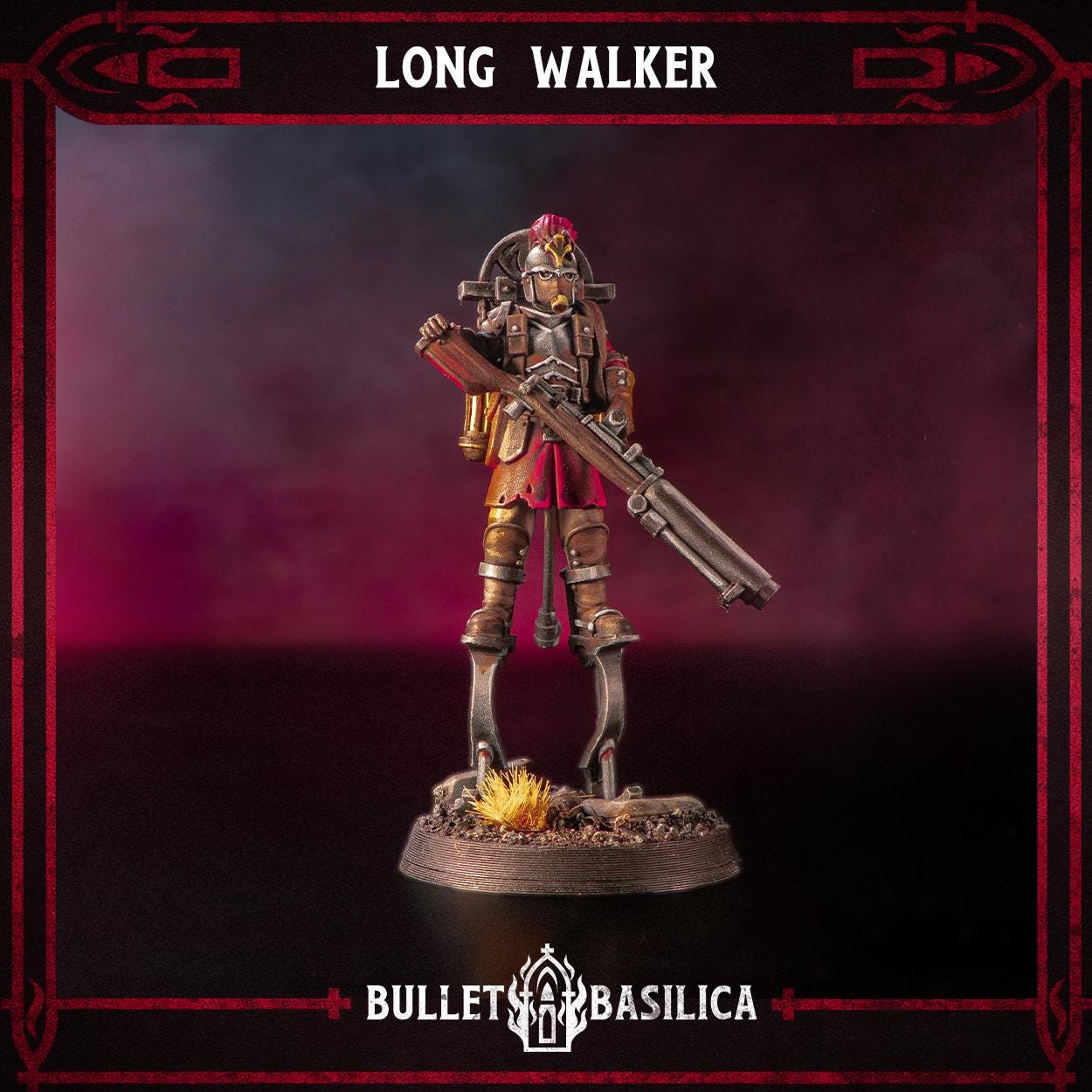 Crimson Hussars - Long Walker - compatible with Trench Crusade - Grimdark Miniatures - 32mm Wargaming - Tabletop Miniature