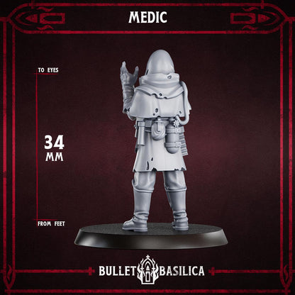 Crimson Hussars - Medic - Grimdark Miniatures - 32mm Wargaming - Tabletop Miniature