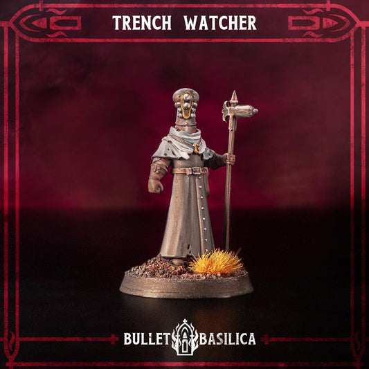 Crimson Hussars - Trench Watcher- compatible with Trench Crusade - Grimdark Miniatures - 32mm Wargaming - Tabletop Miniature