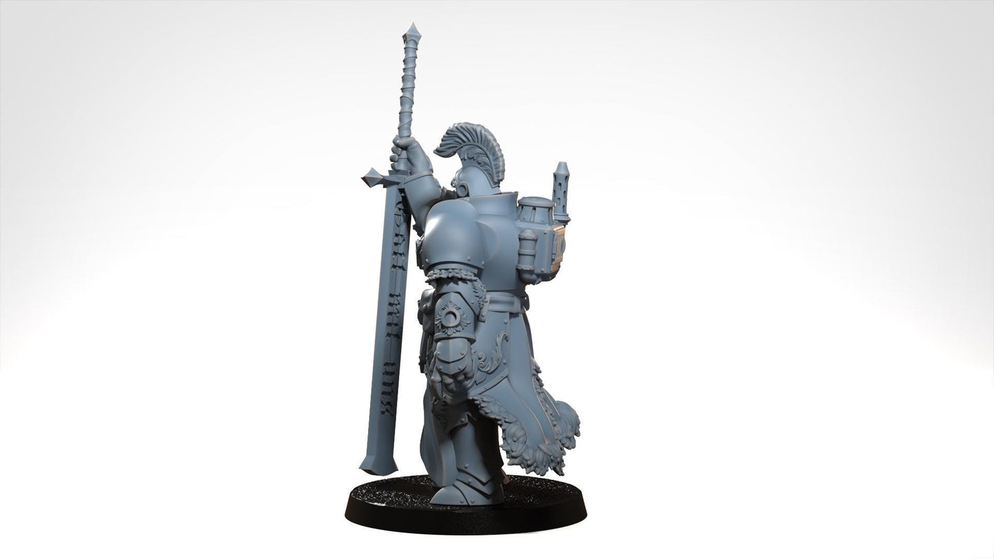 Trench Warfare Heavy Lieutenant Soldier - 3D printed Grimdark Miniature