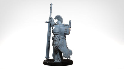 Trench Warfare Heavy Lieutenant Soldier - 3D printed Grimdark Miniature