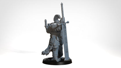 Trench Warfare Heavy Lieutenant Soldier - 3D printed Grimdark Miniature