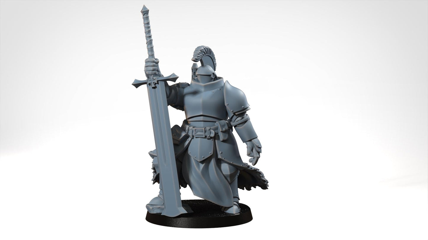 Trench Warfare Heavy Lieutenant Soldier - 3D printed Grimdark Miniature