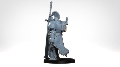 Trench Warfare Heavy Lieutenant Soldier - 3D printed Grimdark Miniature