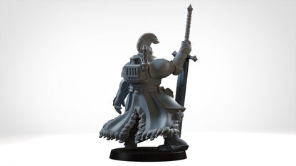 Trench Warfare Heavy Lieutenant Soldier - 3D printed Grimdark Miniature