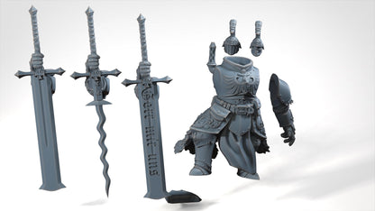 Trench Warfare Heavy Lieutenant Soldier - 3D printed Grimdark Miniature