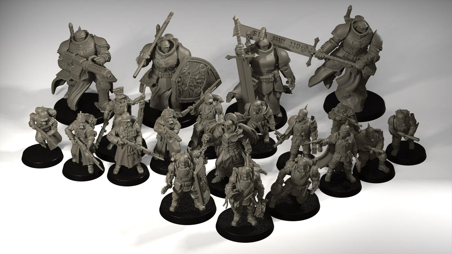 Army of the Empire -  21x Grimdark Miniatures - 3D printed Grimdark Miniature