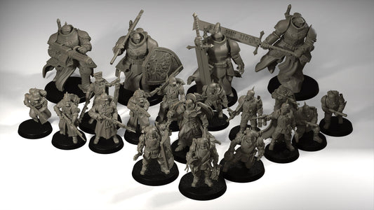 Army of the Empire -  20x Grimdark Miniatures - 32mm Resin Wargaming - Trench Warfare - Tabletop Proxy Set