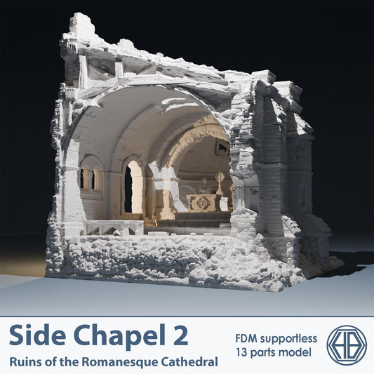 Temple ruins - Chapel Ruin B - Hexbrick   Wargaming Scenery  Trench Terrain  Tabletop Diorama - Wargame peace