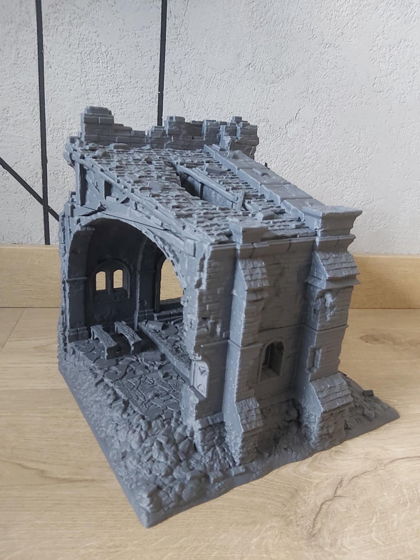 Temple ruins - Chapel Ruin B - Hexbrick   Wargaming Scenery  Trench Terrain  Tabletop Diorama - Wargame peace