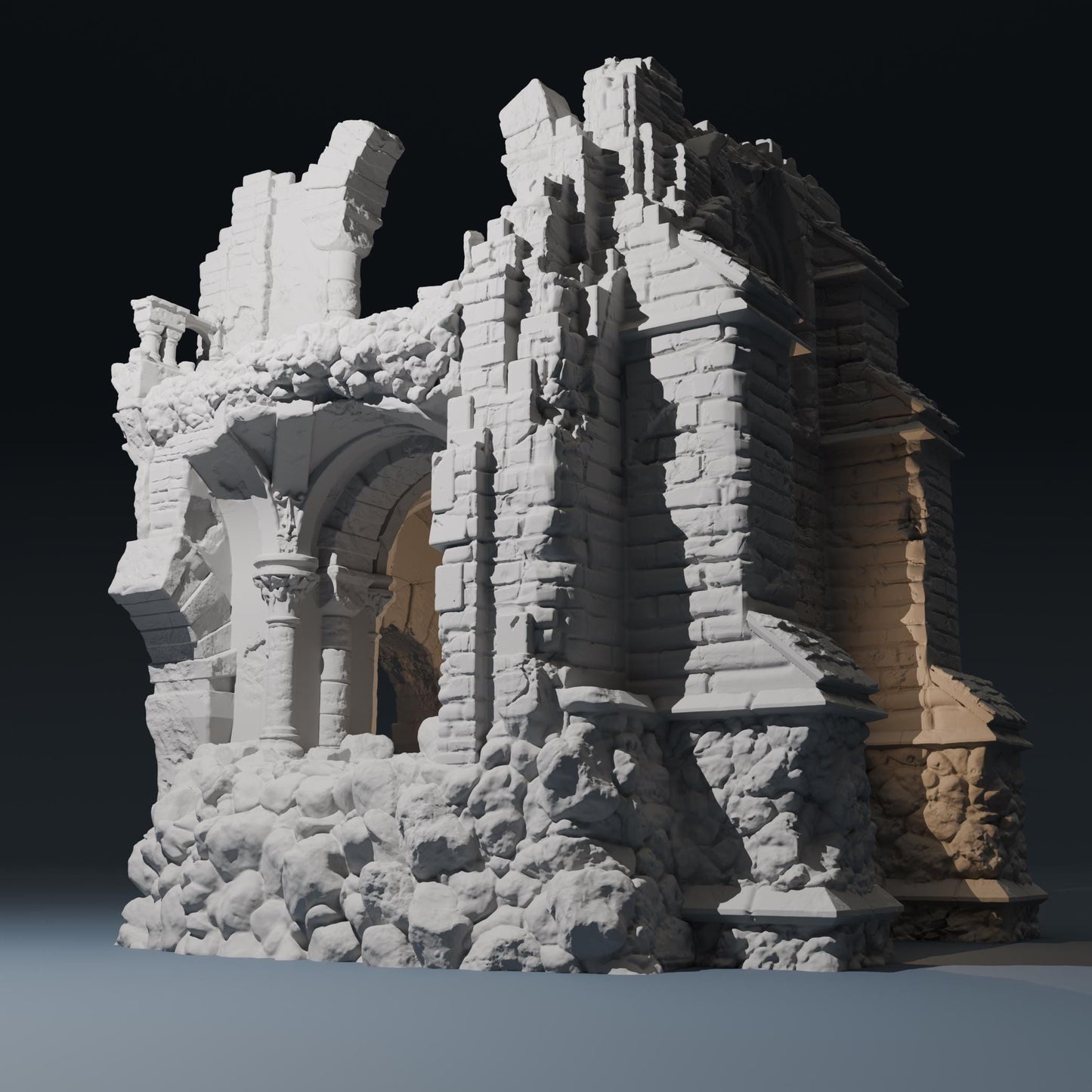 Temple ruins - Corner ruin B by Hexbrick