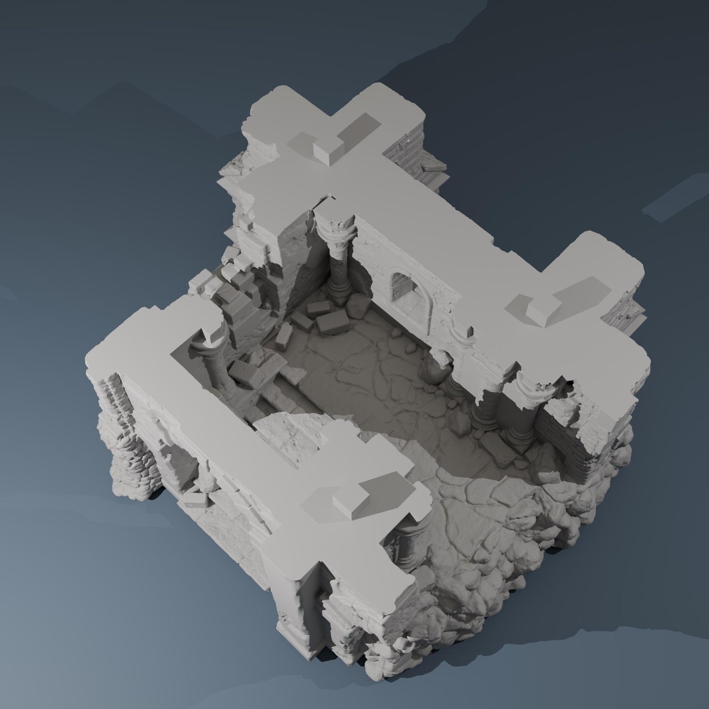 Temple ruins - Corner ruin B by Hexbrick