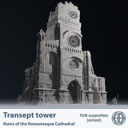 Temple ruins -  Transept tower - Hexbrick   Wargaming Scenery  Trench Terrain  Tabletop Diorama - Wargame peace