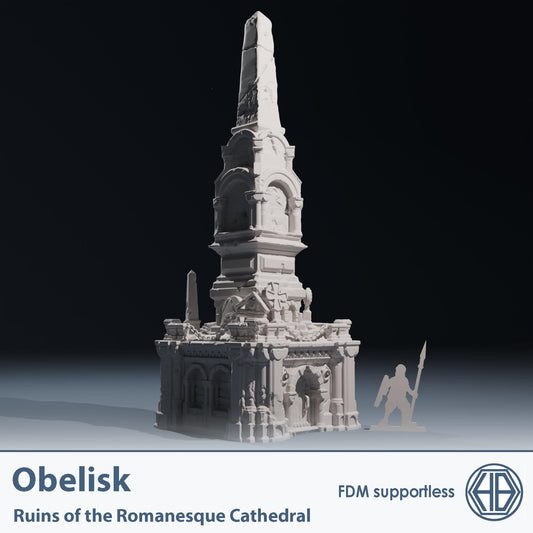 Temple ruins -  Obelisk - Hexbrick   Wargaming Scenery  Trench Terrain  Tabletop Diorama - Wargame peace