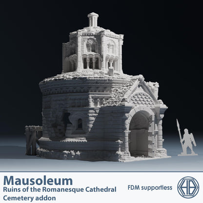 Temple ruins -  Mausoleum - Hexbrick   Wargaming Scenery  Trench Terrain  Tabletop Diorama - Wargame peace