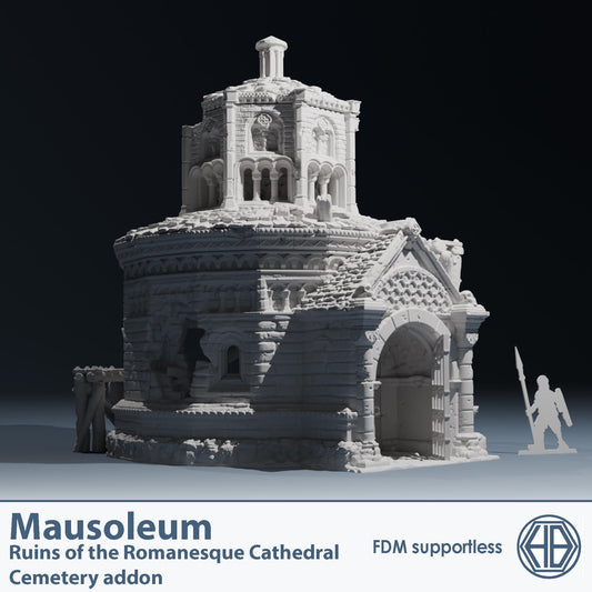Temple ruins -  Mausoleum - Hexbrick   Wargaming Scenery  Trench Terrain  Tabletop Diorama - Wargame peace