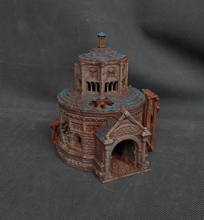 Temple ruins -  Mausoleum - Hexbrick   Wargaming Scenery  Trench Terrain  Tabletop Diorama - Wargame peace