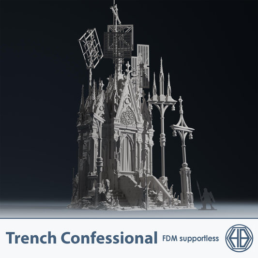 Trench Confessional - Hexbrick   Wargaming Scenery  Trench Terrain  Tabletop Diorama - Wargame peace