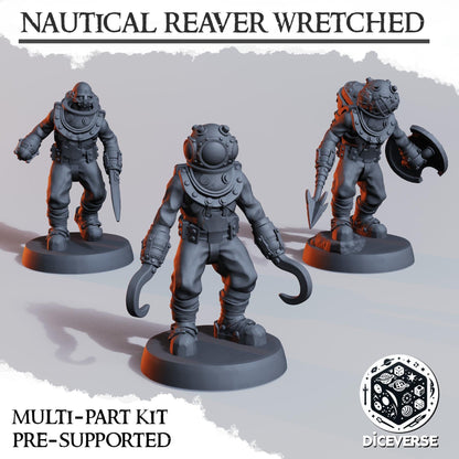 Naval Heretic Warband - Diceverse - 19x Grimdark Miniatures - 3D printed Grimdark Miniature