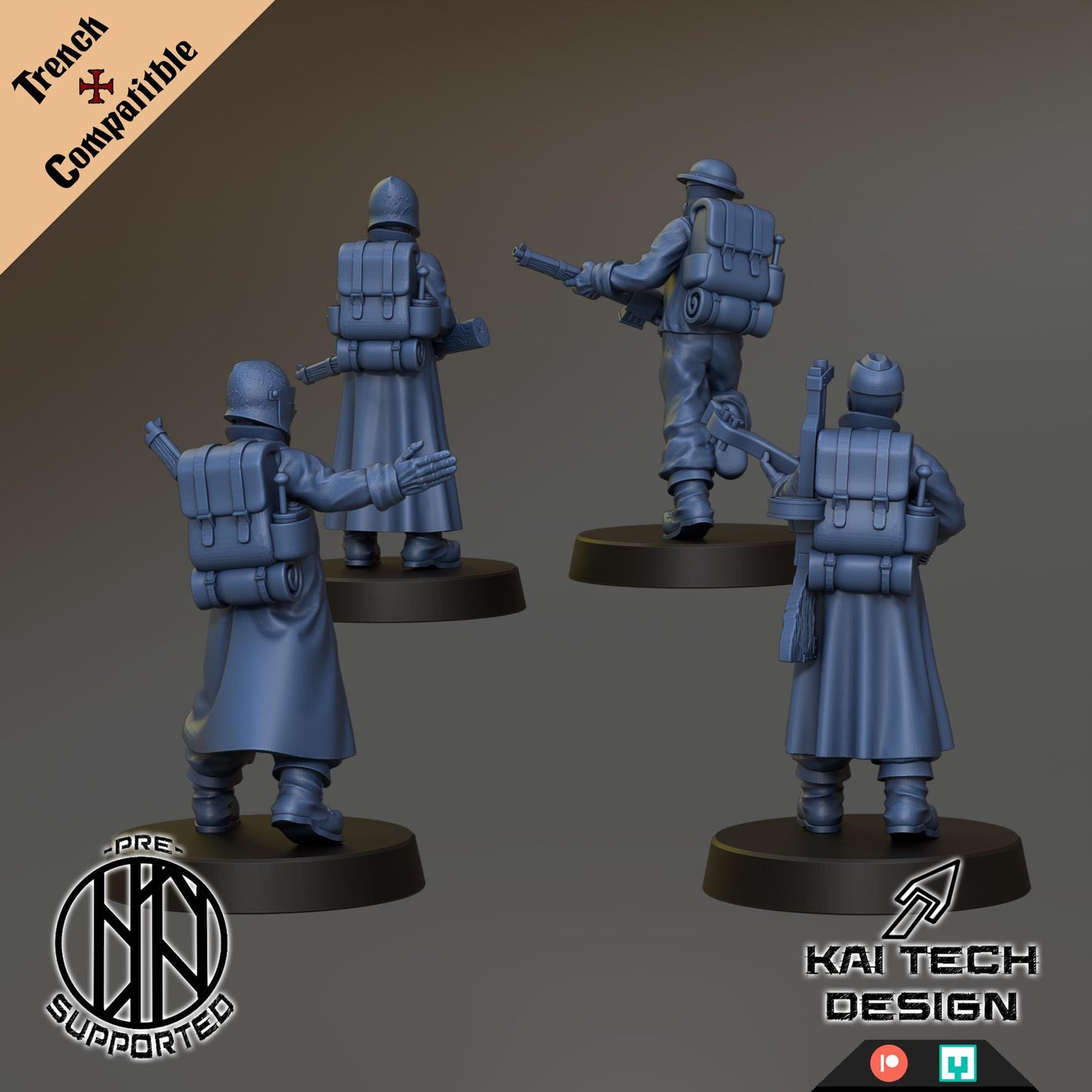 Holy Warband - 21x Grimdark miniature - 3D printed Grimdark Miniature