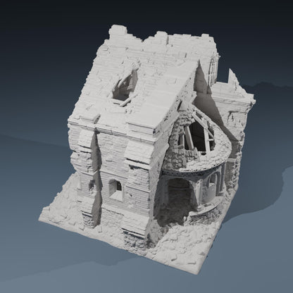 Temple ruins - Chapel Ruin B - Hexbrick   Wargaming Scenery  Trench Terrain  Tabletop Diorama - Wargame peace