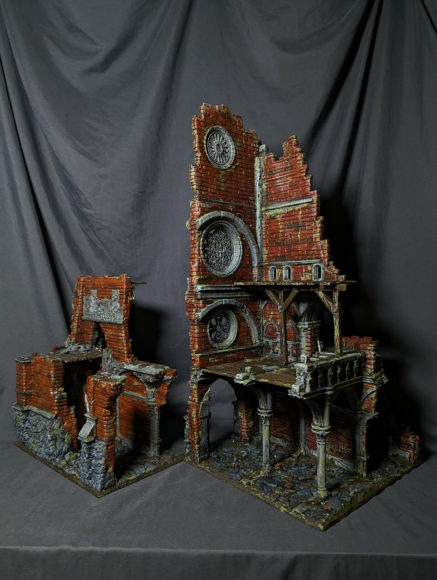 Temple ruins -  Transept tower - Hexbrick   Wargaming Scenery  Trench Terrain  Tabletop Diorama - Wargame peace