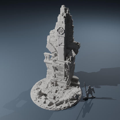 Temple ruins -  Diorama - Hexbrick   Wargaming Scenery  Trench Terrain  Tabletop Diorama - Wargame peace