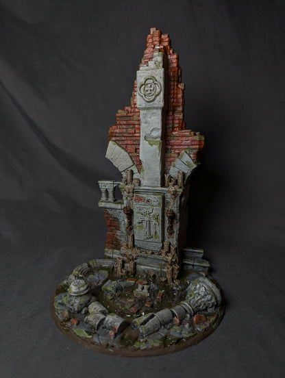 Temple ruins -  Diorama - Hexbrick   Wargaming Scenery  Trench Terrain  Tabletop Diorama - Wargame peace