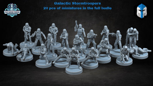 Galactic War - Stormtroopers by Galactic Armory - tabletop - 3d printed miniature - compatible with Star wars Legion